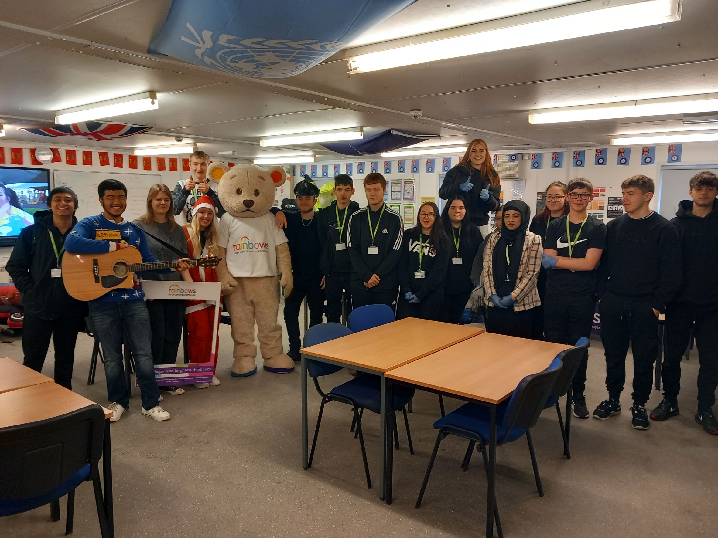 Students at Broomfield Hall's Bake Sale.