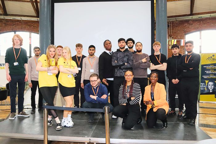 Students and staff at the Roundhouse.