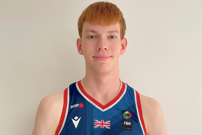 Young student wearing a Great Britain basketball vest.